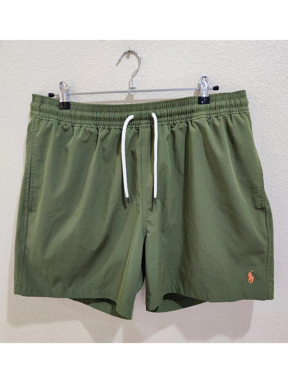 Polo Ralph Lauren Mens Traveler Swim Shorts in Olive Green Size XL